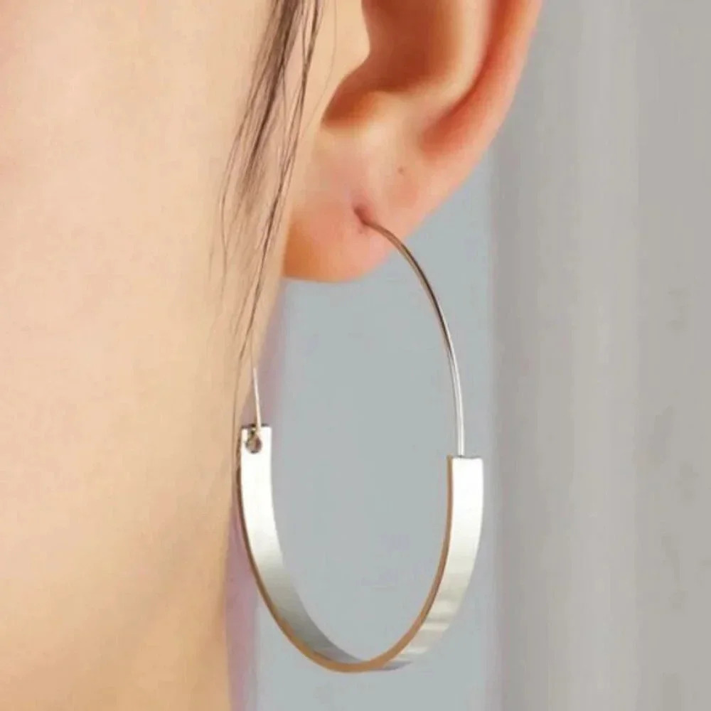 Minimalist 925 Sterling Silver Hoop Earrings